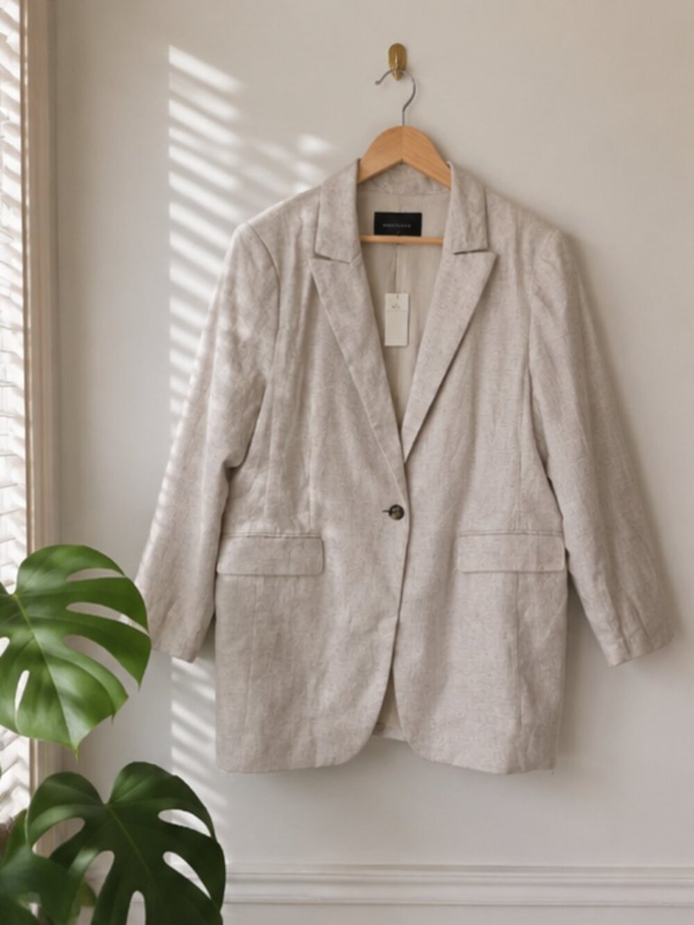 Banana Republic Women's Grey and Cream Jacket NEW